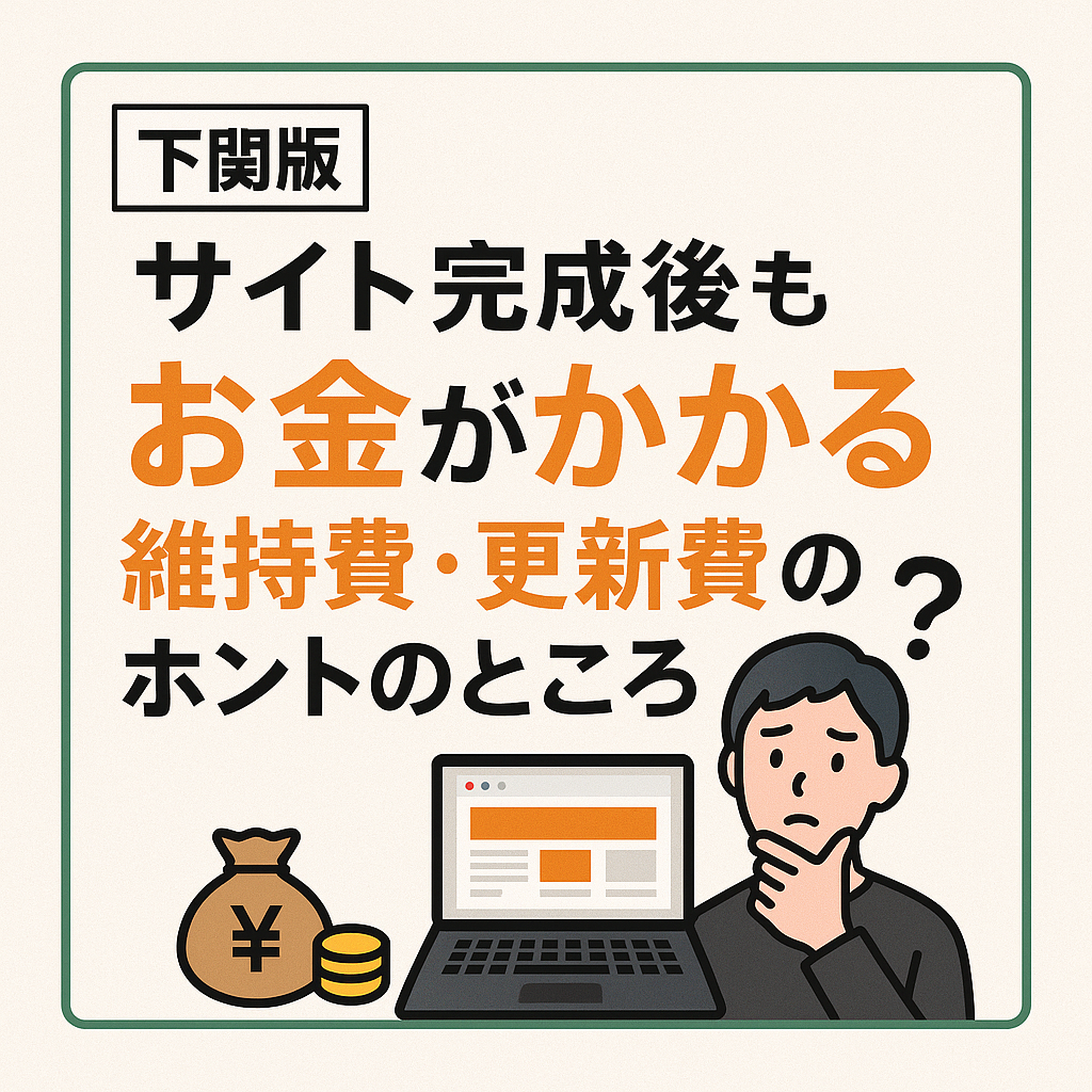 サイト完成後もお金がかかる？下関版