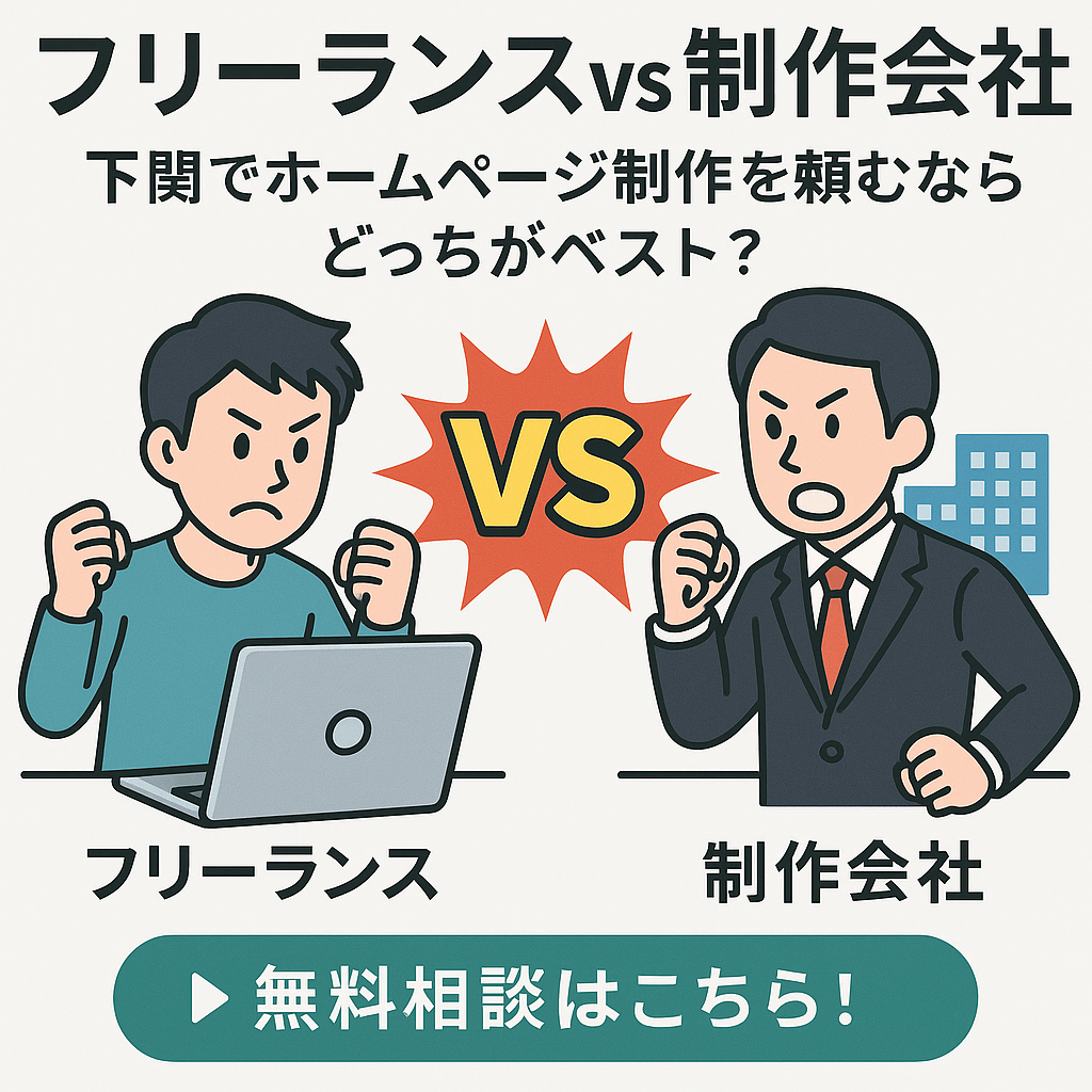 フリーランスvs制作会社 下関ホームページ制作