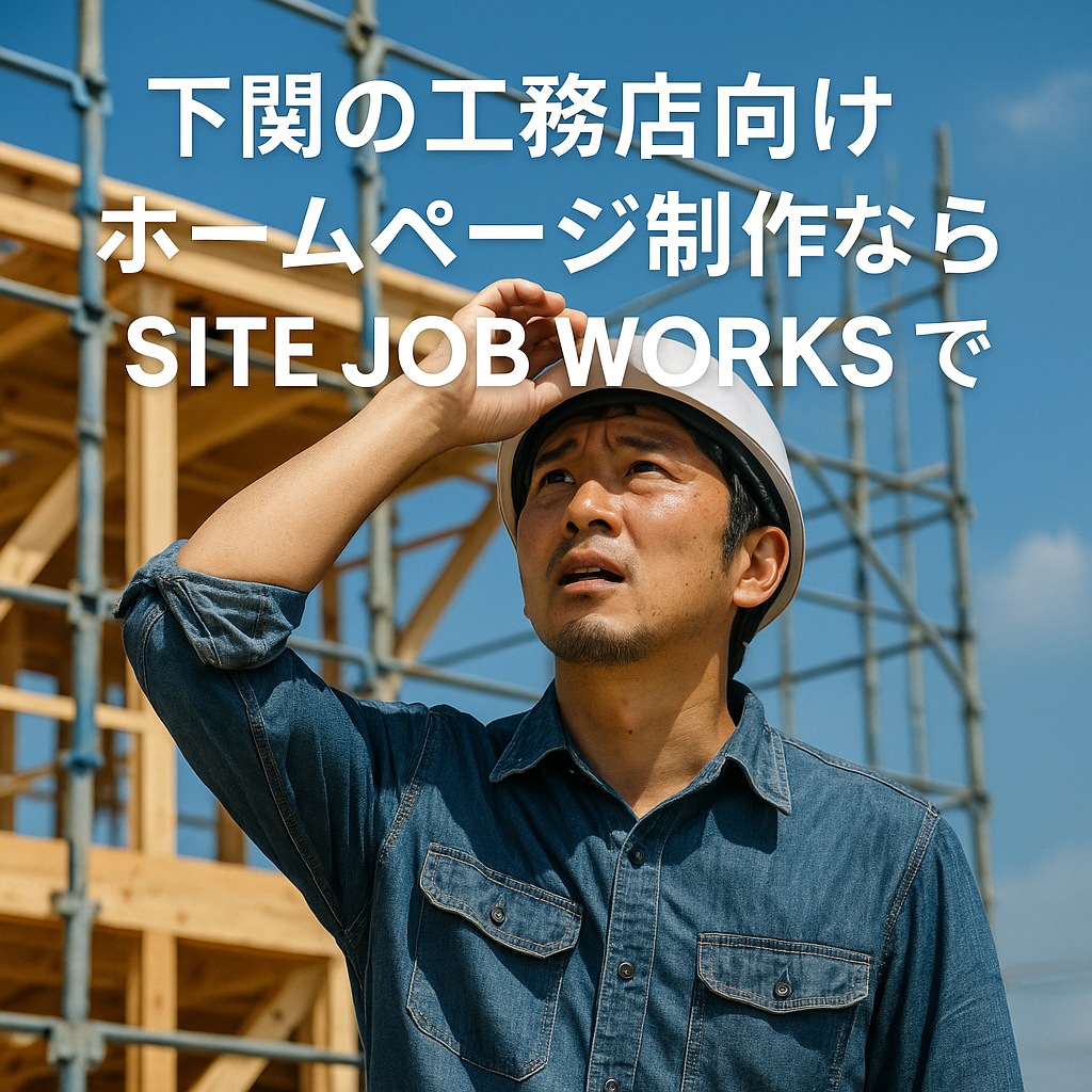 下関の工務店向けホームページ制作｜SITE JOB WORKS