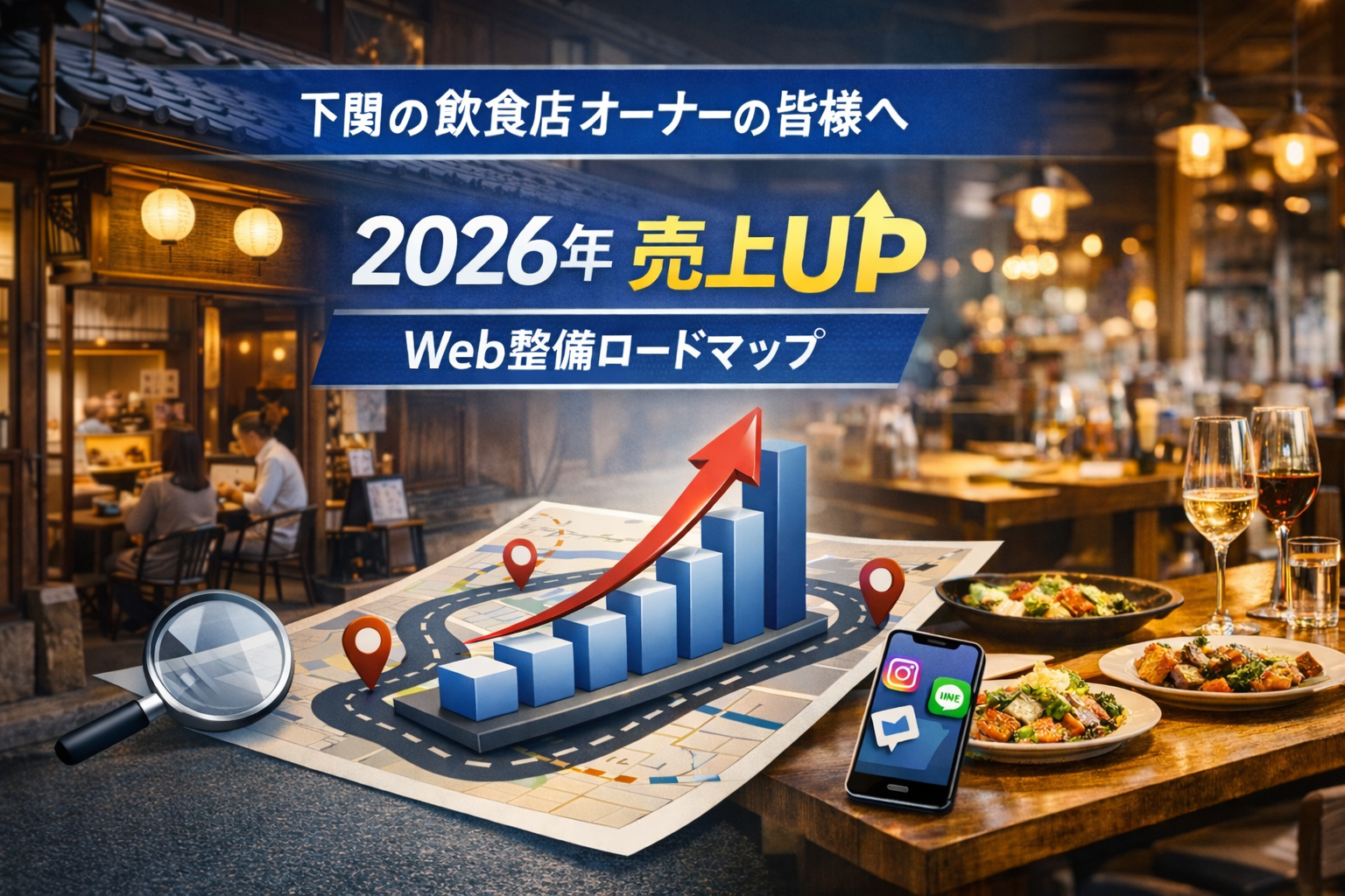 下関 飲食店向け Web整備ロードマップ アイキャッチ